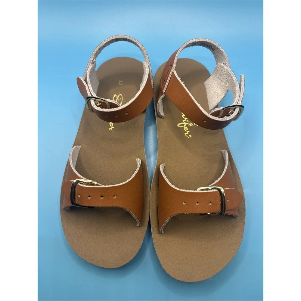 NEW SUN-SAN SALT WATER SANDALS TAN BROWN  TODDLER SIZE 12